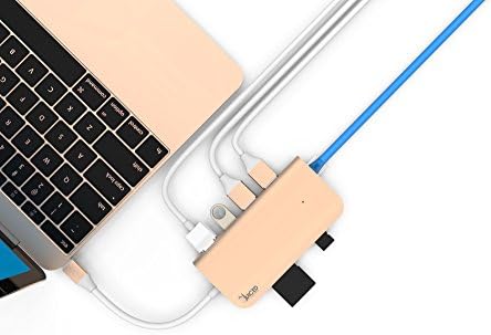 Juiced Systems BizHUB USB-C Multiport Gigabit HDMI Hub, 3X USB 3.0 Ports, Gigabit Ethernet, HDMI 4K, SD/Micro SD, USB-C Power Delivery