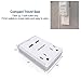 Dewenwils USB Outlet Plug Wall Adapter 2 AC Outlets Smart Dual USB Charging Ports (3.1A Total) with Auto Night Light, Multi Outlets Extender USB Charger for Travel / Home Use, ETL Listed, White