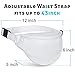 Fanny pack, BuyAgain Unisex 2 Zipper Quick Release Buckle Travel Sport Running Waist Fanny Pack - White