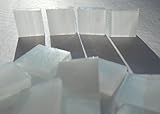 FortySevenGems 100 Pieces Stained Glass Mosaic Tiles 1/2-Inch White Glass Textured