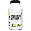 NutraBio Pantothenic Acid 500mg 120 Vegetable Capsules