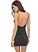 HELYO Women's Elegant Sexy Spaghetti Straps Deep V Neck Sleeveless Bodycon Club Party Dress 165 (S, Black)
