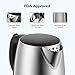 Electric Kettle, Gevi 1 Liter Stainless Steel Small Cordless Tea Kettle, Hot Water Boiler with 1500W Strix Control