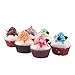 Dream Travel Pack of 6 Simulation Small Cream Cupcake Artificial Fake Cake Model Desert Food Kids Toy Home Kitchen Party Decoration Store Market Display Photography Props, Color Random