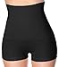 La-Reve Womens Hi-Waist Boyshort Shapewear - Body Shaper Panty, Black , Large