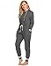 Ekouaer Womens Onesie One Piece Pajamas Zip Front Hooded Jumpsuit