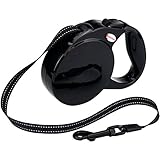 Sminiker Professional Retractable Dog Leash With Durable, Thick&Adjustable 16ft Dog Retractable Leash Are The Best Pet Leash Dog Lead For Small, Medium, Large Dogs To Training, Walking, Jogging(Black)