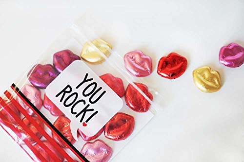 Madelaine Kiss Chocolate Lips - Valentine's Day Chocolate Candy - Premium Milk Chocolate Lips Individually Wrapped In Lipstick Colored Italian Foils (1 LB)