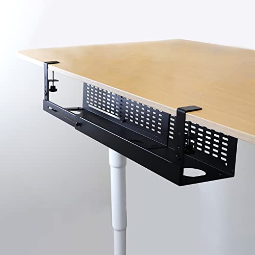 AEONS Under Desk Cable Management Tray Kit Horizontal Adjustable Up