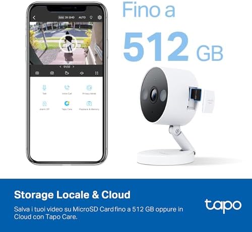 C120 Telecamera Wi-Fi Esterno & Interno, Videocamera Sorveglianza 2K 4MP, Sicurezza Domestica AI, Visione Notturna, Installazione semplice, Base Magnetica, IP66 Resistente Alle Intemperie, Alexa