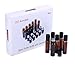 Pack of 10, 10ml Amber Glass Roll-on Bottles with Gemstone Roller Balls for Essential Oils-3 Dropper, 1 Opener Included