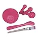 Face Care Set , TOOPOOT 4 in 1 DIY Facial Mask Mixing Bowl Brush Spoon Stick Tool (hot pink)