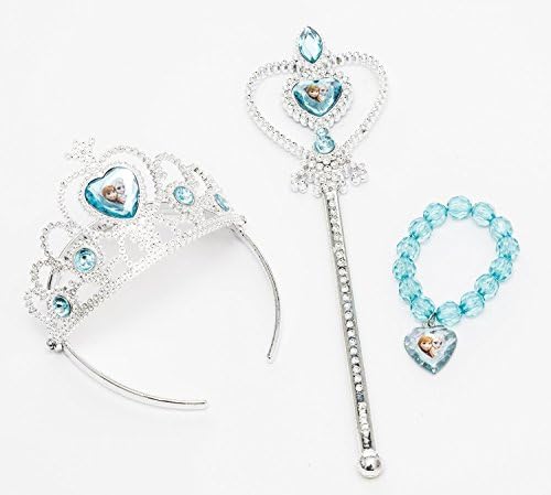 Disney Frozen Tiara Crown ,Wand and Bead Bracelet Gift Set with Bonus Bracelet Making Kit