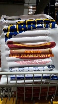 Sabrett Skinless Beef Frankfurters 5 Lb.