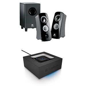 Image of Logitech Z323 Speaker System with Subwoofer + Logitech Bluetooth Audio Adapter Bundle