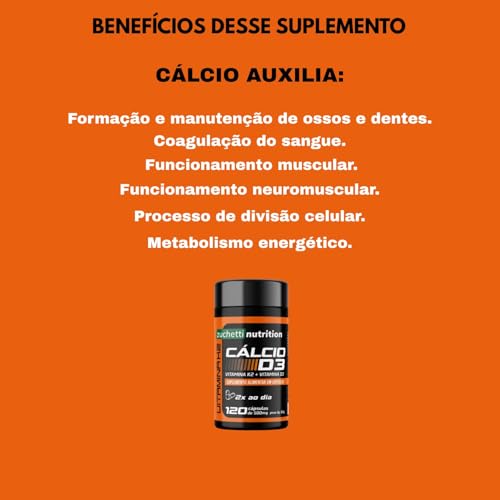 Calcio e vitamina d carbonato de calcio Vitamina K2 mk7 120 cápsulas Zuchetti nutrition