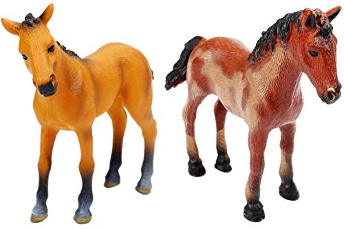 UANDME 8PCS Horse Toy Figures, Collectible Foal Figurines Set 2.5-3.5 Inches Tall - Thumbnail 2