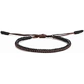 MMIUAEG Mixed Color Tibetan String Bracelet Handmade Braided Knot Buddhist Kabbalah Protection Bracelets for Women Men Lucky Jewelry Gifts