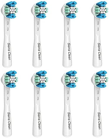 Sierra Clean Premium Oral-B Floss Action Generic Replacement Toothbrush Heads, 8 Pack