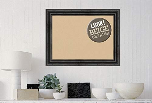 Amanti 家電 カメラ 23 17 大型家電 Art Dsw ジュエリー B07k2yrtqx 素朴な松のフレーム入りベージュコルクボード X ブラック
