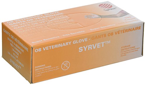 NEOGEN IDEAL 043-TA843 698688 Shoulder-Length Veterinary Gloves, 100 Count, Orange