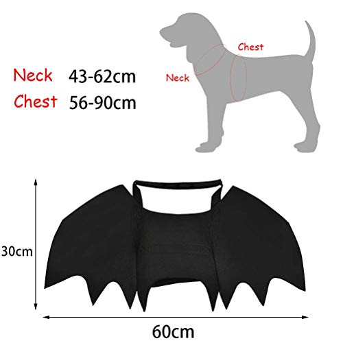 ATPWONZ Halloween Dog Bat Costume, Halloween Pet Bat Wings Outfits