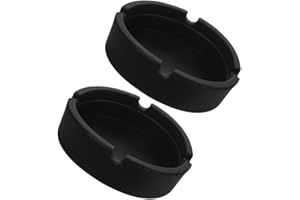 SECFOU Wine Bottle Coasters and Insulated Silicone Table Coasters Black Non-Slip Wine Holder for Countertop 2pcs