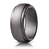 Saco Band Silicone Ring for Men Rubber Wedding Band