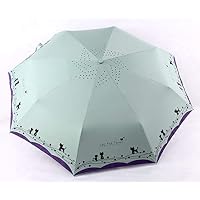rngysdhj Umbrella,Sun Umbrella Flowers and Cat Umbrella Rain Women Windproof Ultralight Sun Rain Automatic Folding Umbrellas Lady Umbrella Parasol