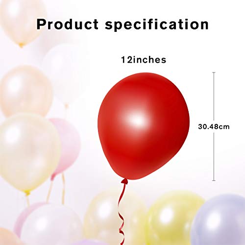 image for Vecook 100 PCS Party Balloons, 12 Inch High Quality Assorted Colorful 