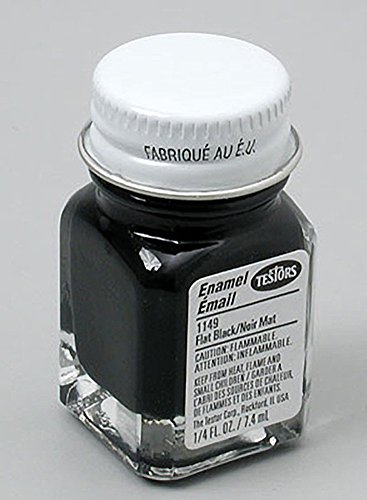Testors Enamel Paint Open Stock .25oz-Black Flat