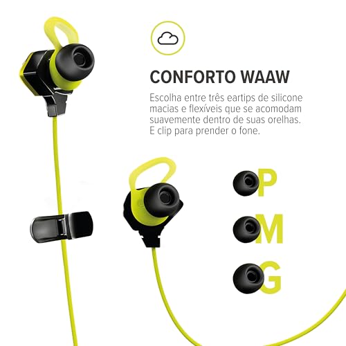 WAAW by ALOK Fone de Ouvido Gamer ENERGY 10EWG com Fio, Intra-Auricular, Microfone Extra Destacável, Case de Transporte