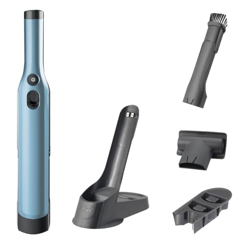 Shark WandVac Akku Handstaubsauger mit Ladestation, Tierhaar-Aufsatz, Staub-Fugendüse, Blau WV201EUBL