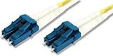 Lynn Electronics LCLCDUPSM-5M 9/125 Yellow Duplex Single-Mode Fiber Optic Patch Cable, LC-LC, 5 Meters in Length Yellow