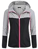 ZEGOLO Women's Raincoats Waterproof Packable Windbreaker Lightweight Active Outdoor Hooded Rain Jacket S-XXL