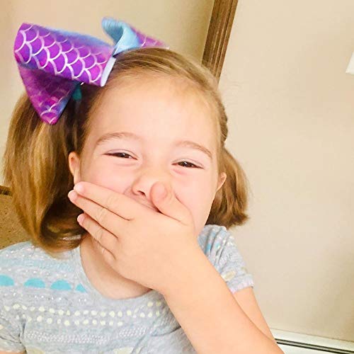 JOJO Siwa Bows Hair Clips Unicorn Ribbon Grosgrain Hair Barrettes Accessories for Girls Toddler Kids (6pcs)