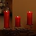 Remote Control 3D Moving Flame Led Candle with Timer, Battery Operated Candle for Home and Christmas Decoration, 3x9 Inch, Red