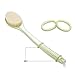 G2PLUS Soft Bath Brush for Back with Long Handle, Body Shower Brush, Exfoliating Back Scrubber for Wet or Dry Brushing (Green)