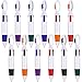 Tatuo 24 Pack Shuttle Pens with Buckle Clip Assortment Retractable Ballpoint Pens 4 Neon Color in One with Buckle Keychain on Top for Adults(Multicolor)