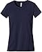 Econscious Women's Classic Washed Short Sleeve Tee, Navy, Medium