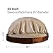 FurHaven Pet Dog Bed | Orthopedic Round Microvelvet Snuggery Burrow Pet Bed for Dogs & Cats, Espresso, 35-inch
