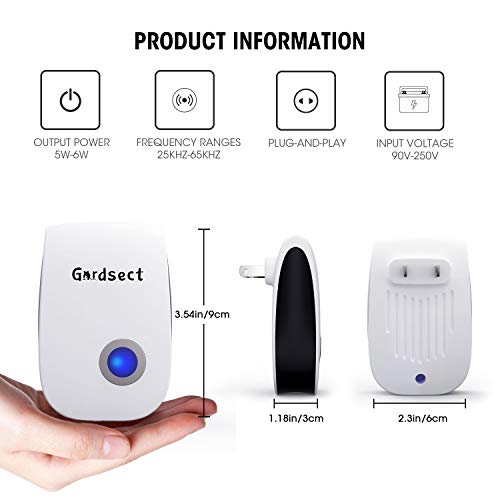 Ultrasonic Pest Repeller 6 Packs,2020 Upgrated Electric Pest Control