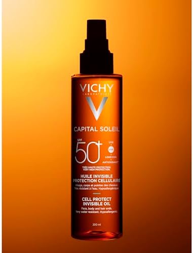Óleo Invisible Cell Protect, FPS 50+ Fotoprotetor, Protege a pele dos danos solares, Melhora a qualidade visível da pele, Sensação de toque seco, Capital Soleil, 200ml