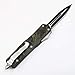 OTF Safety Knife Double Action Dual Edge Black Military Camo Style