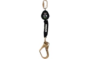 FRONTLINE FALL PROTECTION Frontline RPW061R 6' Web Single Leg SRL with Steel Rebar Hook | Lightweight & Durable | Quick-Action Braking | High-Strength Webbing | 310 lbs Capacity | ANSI & OSHA Compliant