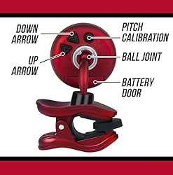 SNARK 2 Clip-on All Instrument Tuner-Red/Silver