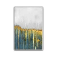 Framed Canvas Wall Art Abstract Color Block Canvas Prints Home Artwork Decoration for Living Room,Bedroom - 16x24 inches