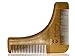 Beard Shaper Tool by Striking Viking - Anti-Static Wooden Facial Hair Template with Fine and Coarse Teeth - Beard Trimmer Stencil