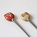 SQOWL Cute Little Stainless Steel Spoon Owl Ceramic Coffee Spoon Small Tea Spoons Set for Owl Lovers Red and Yellow