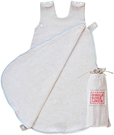 Wholesome Linen Organic Baby Bag, Hypoallergenic &amp; Antibacterial, Unisex, 3-18 months